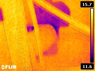 infraroodfoto lekkage plafond